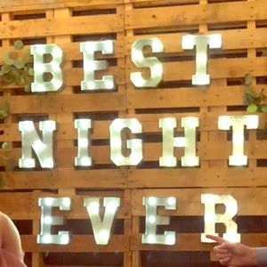 Marque light up letters “BEST NIGHT EVER”